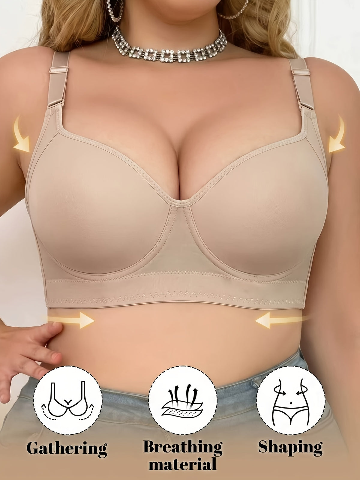 Lot de 2 soutiens-gorge grande taille — Bande sous-buste haute