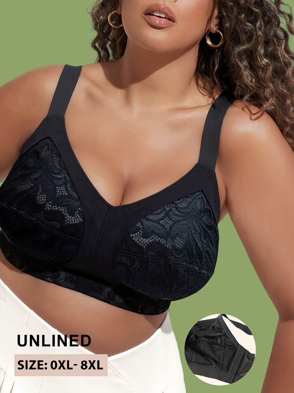 Soutien-gorge minimiseur grande taille — Noir, rose et champagne