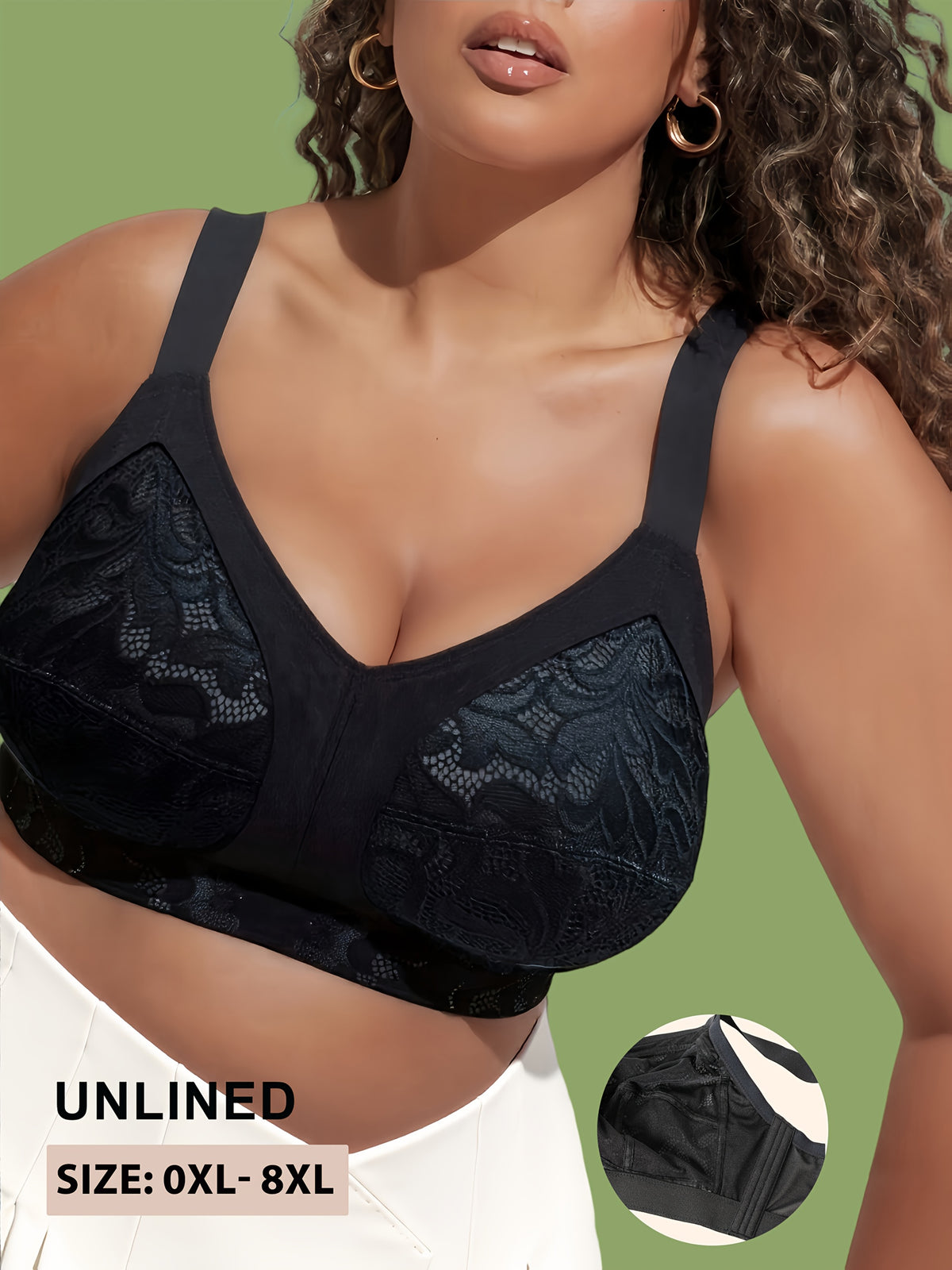 Soutien-gorge minimiseur grande taille — Noir, rose et champagne