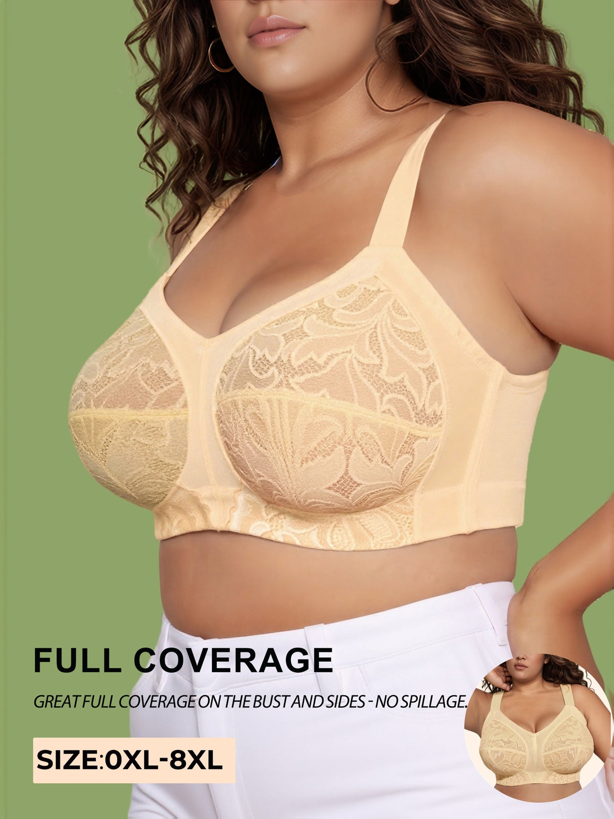 Soutien-gorge minimiseur grande taille — Noir, rose et champagne