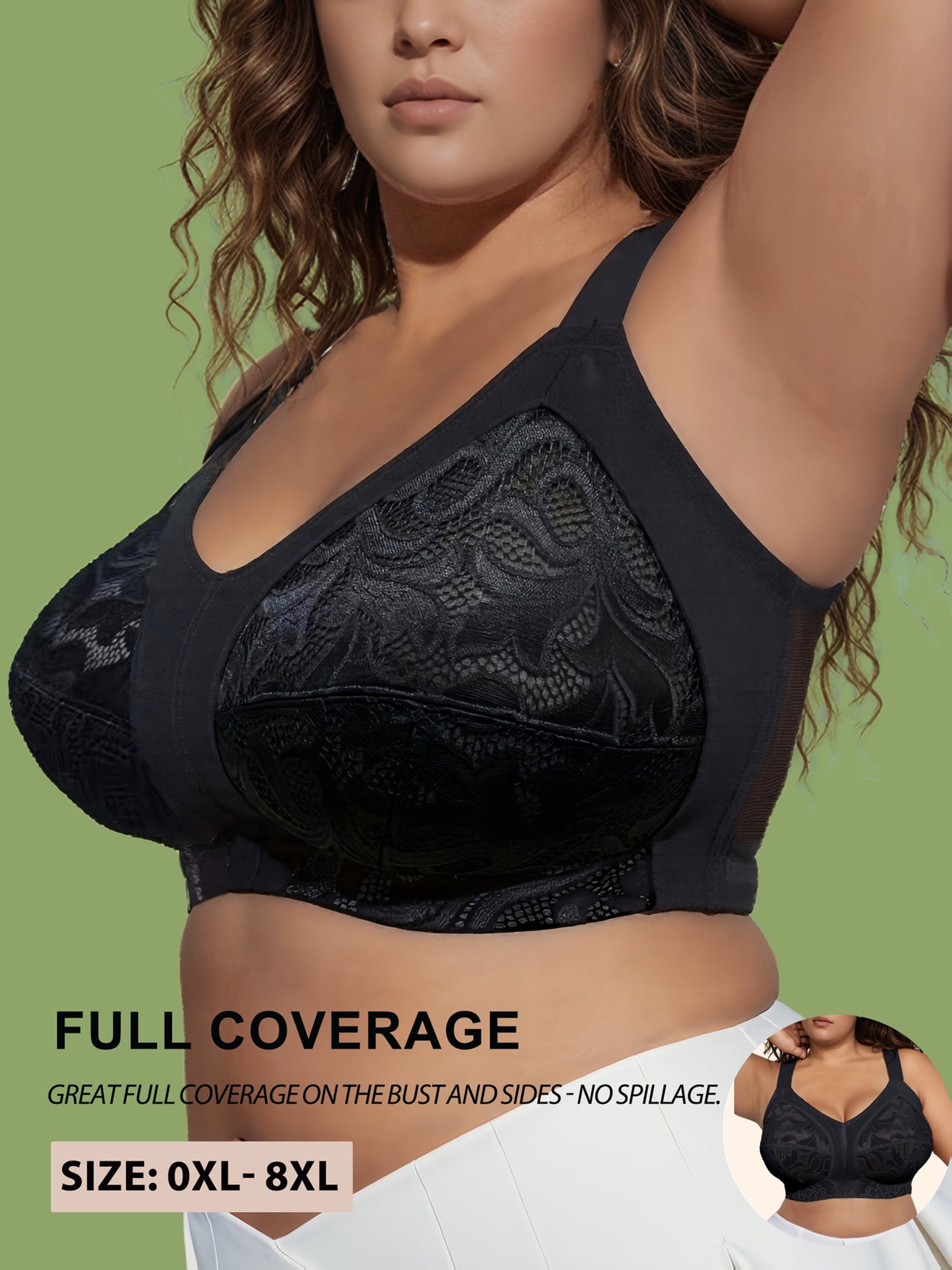 Soutien-gorge minimiseur grande taille — Noir, rose et champagne