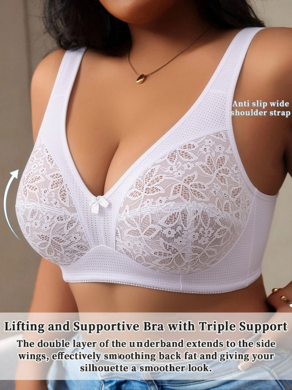 Soutien-gorge minimiseur grande taille — Maille perforée