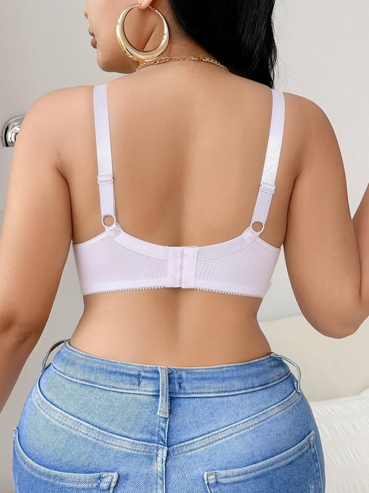 Soutien-gorge minimiseur grande taille — Maille perforée