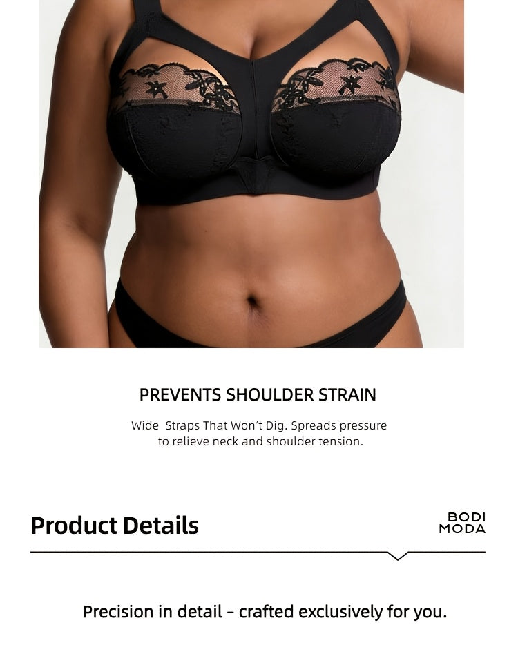 Soutien-gorge minimiseur grande taille — Dentelle transparente