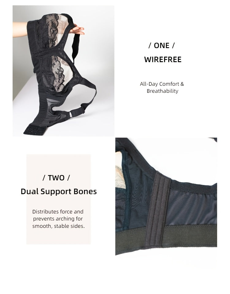 Soutien-gorge minimiseur grande taille — Dentelle transparente