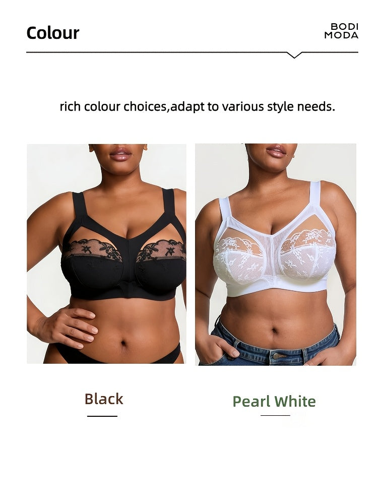 Soutien-gorge minimiseur grande taille — Dentelle transparente