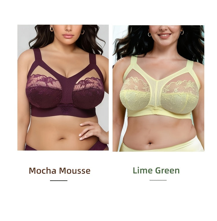 Soutien-gorge minimiseur grande taille — Dentelle transparente