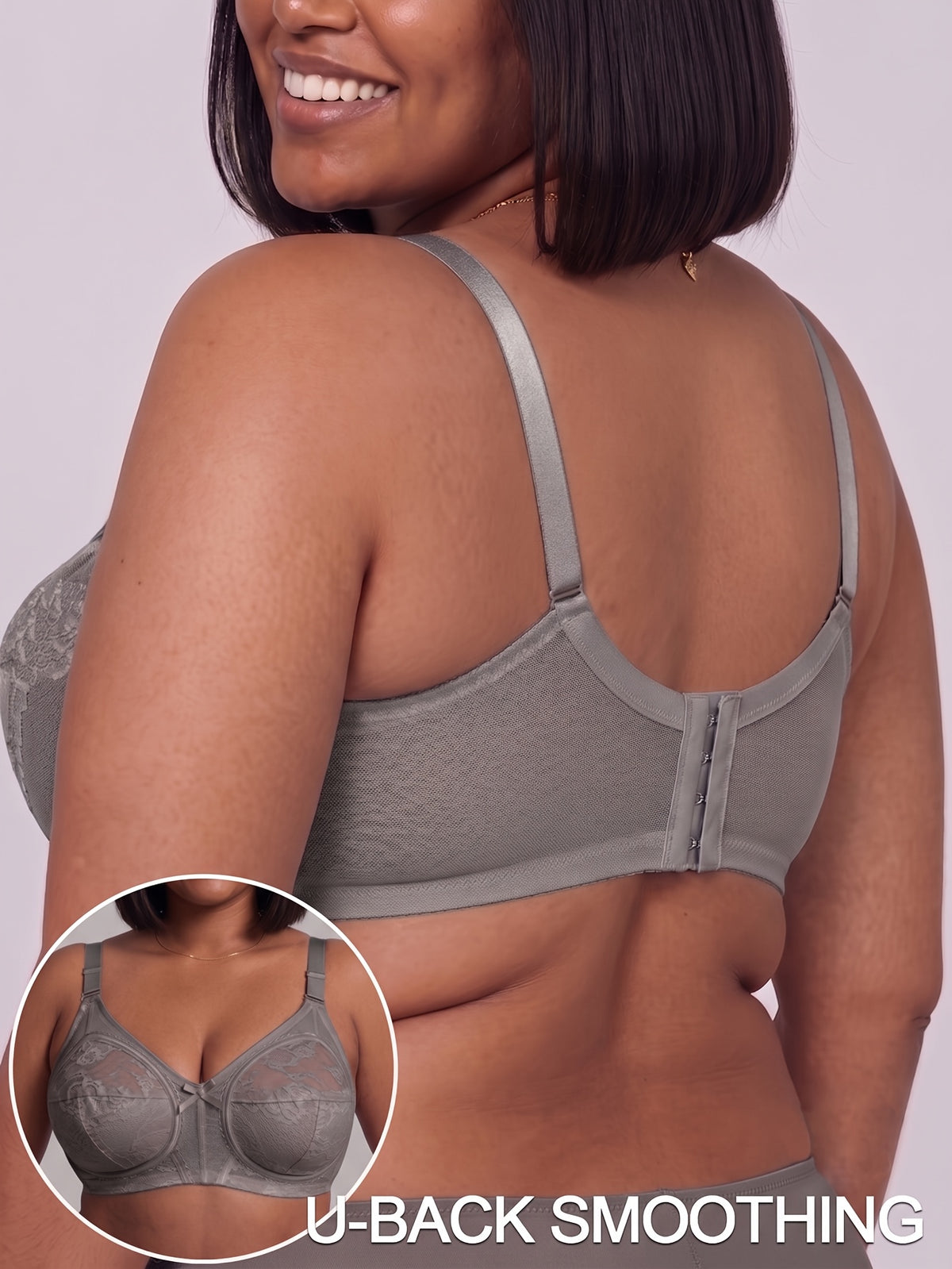 Soutien-gorge grande taille — Guipure entière, pontet haut