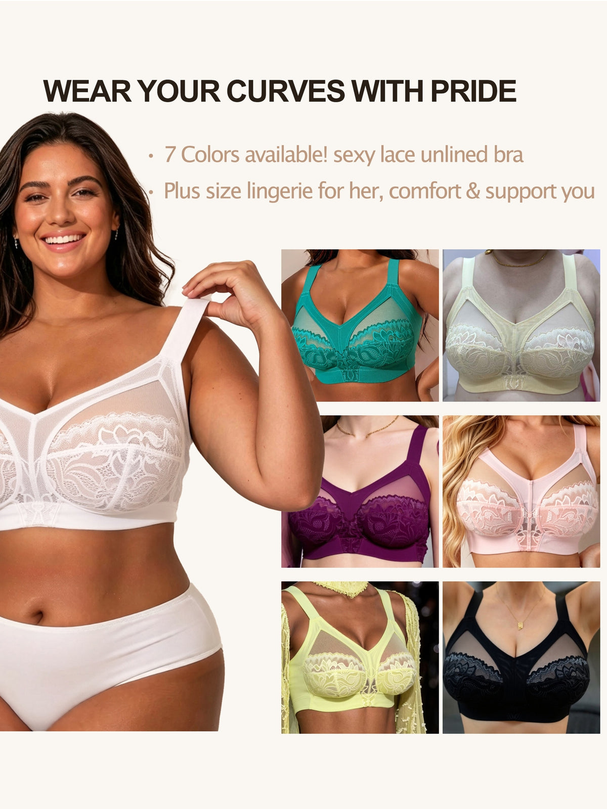 Soutien-gorge minimiseur sans armature