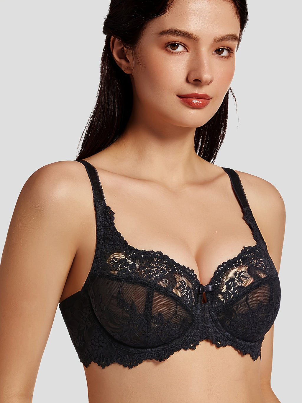 Soutien-gorge grande taille — Réducteur en blush festonné