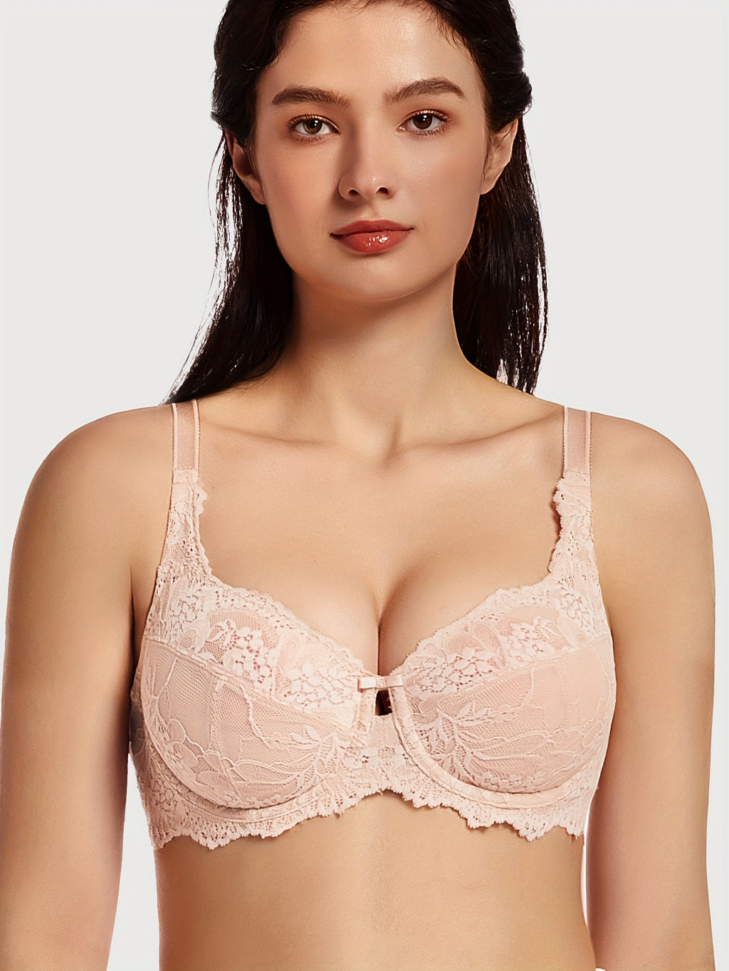 Soutien-gorge grande taille — Réducteur en blush festonné