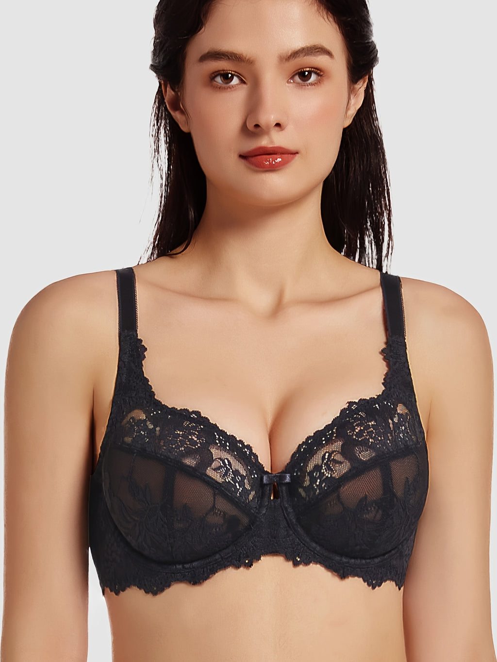 Soutien-gorge grande taille — Réducteur en blush festonné