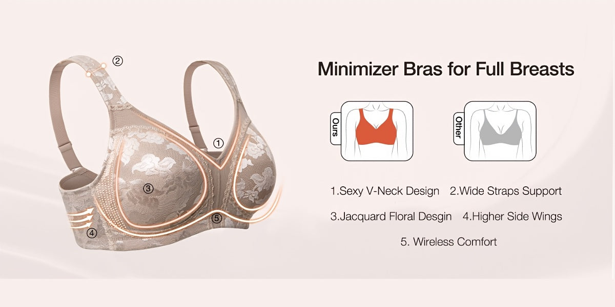 Soutien-gorge grande taille, relief