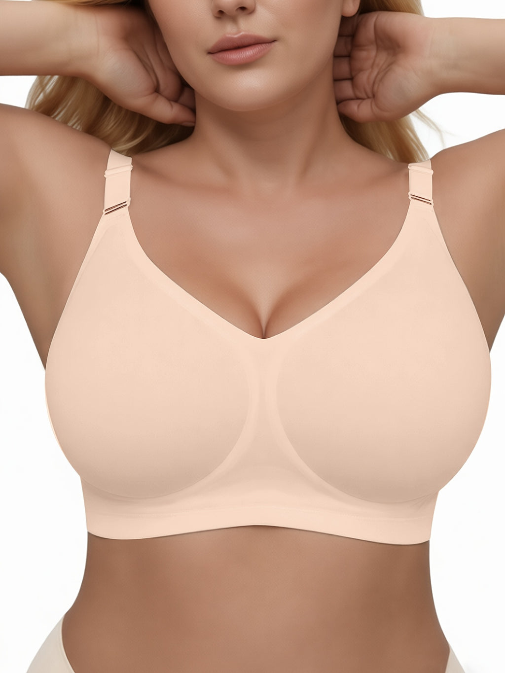 Soutien-gorge sans armature grande taille, dos échancré en U