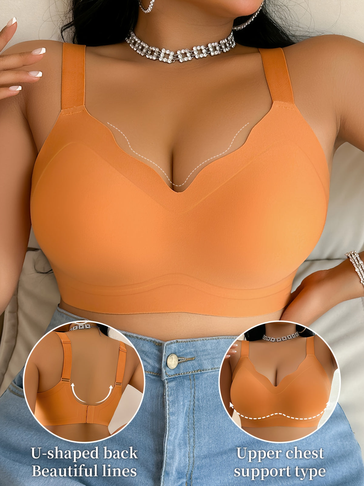 Soutien-gorge sans armatures grande taille — Moulé sans couture