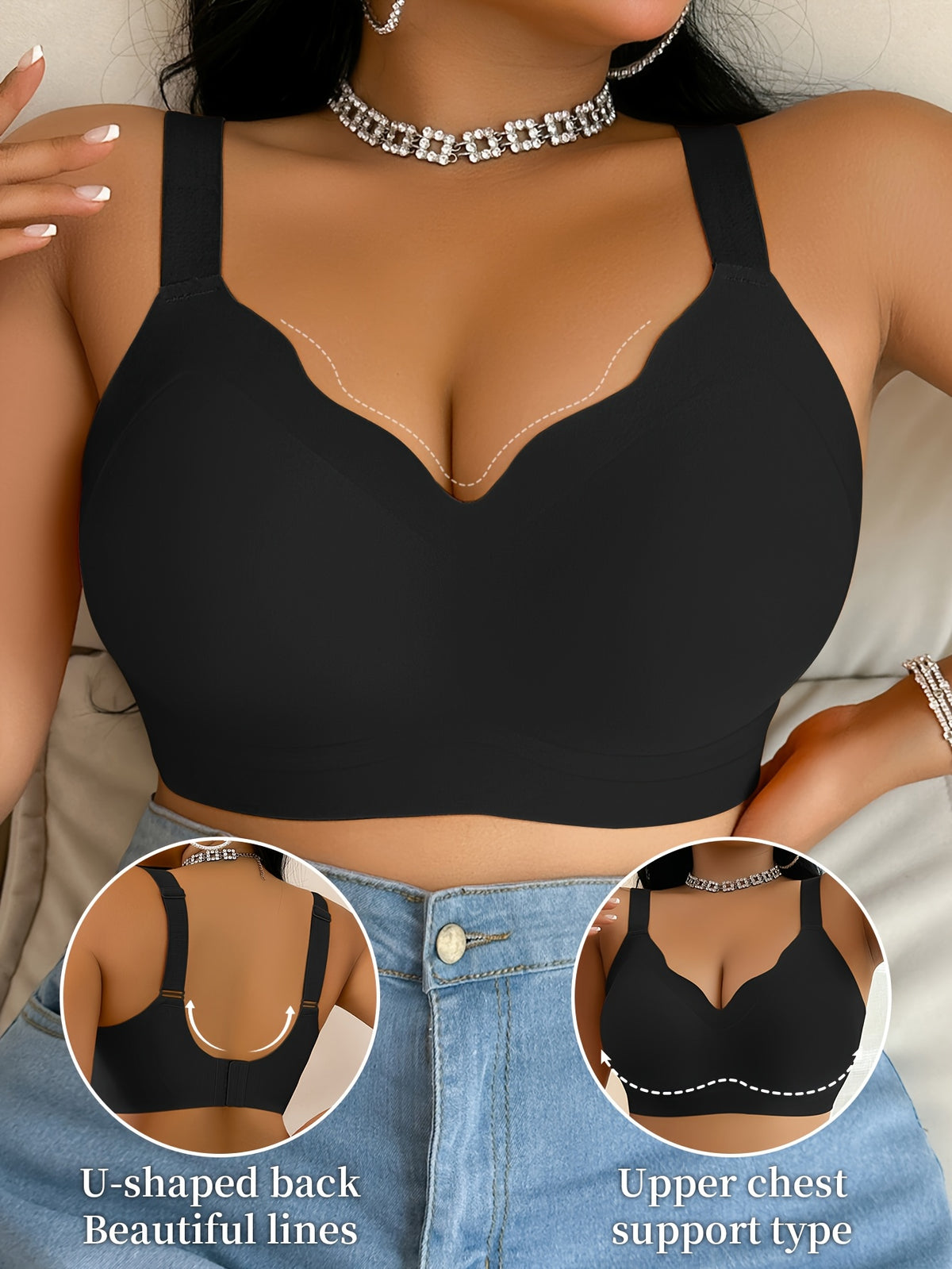 Soutien-gorge sans armatures grande taille — Moulé sans couture
