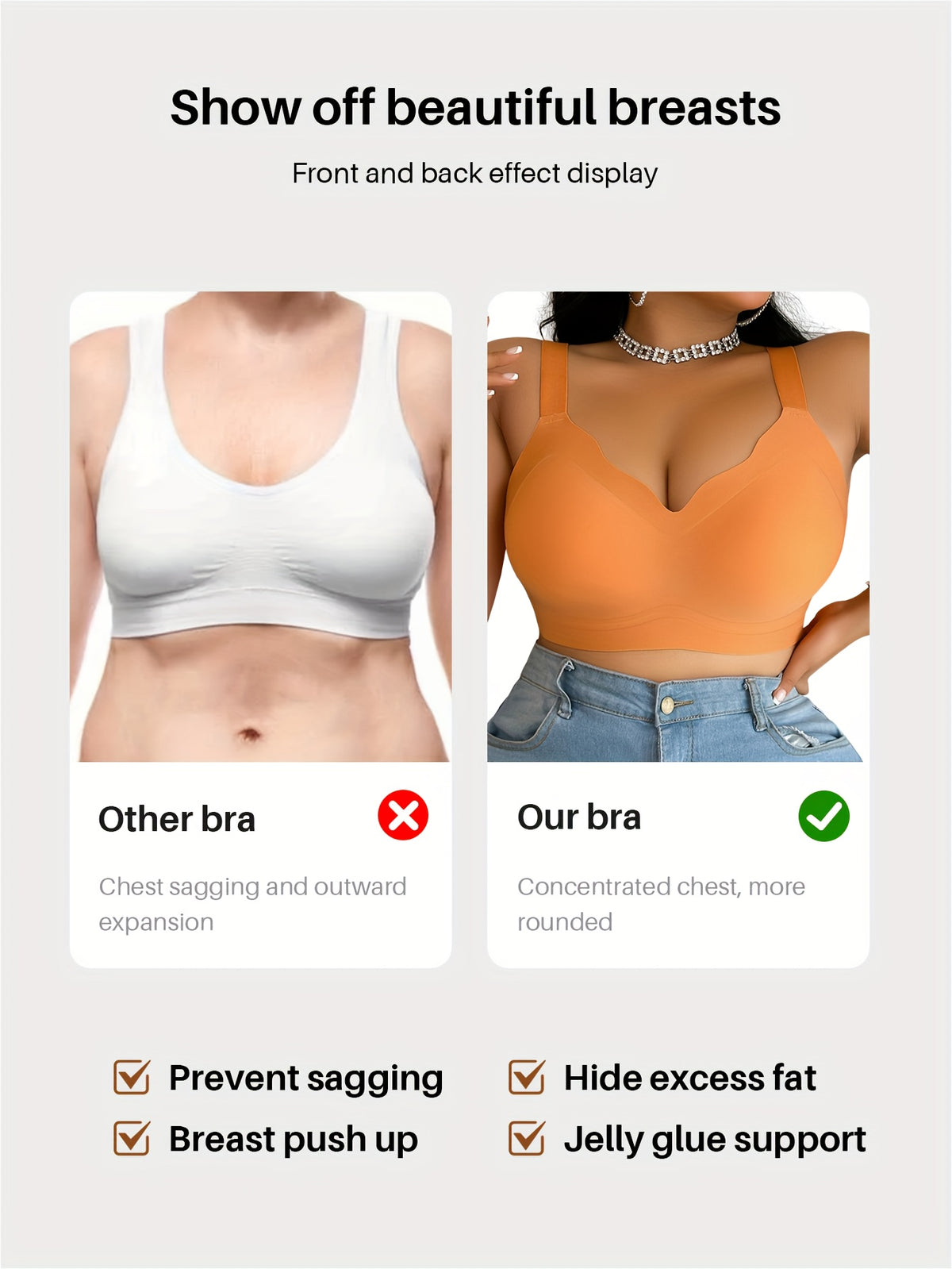 Soutien-gorge sans armatures grande taille — Moulé sans couture