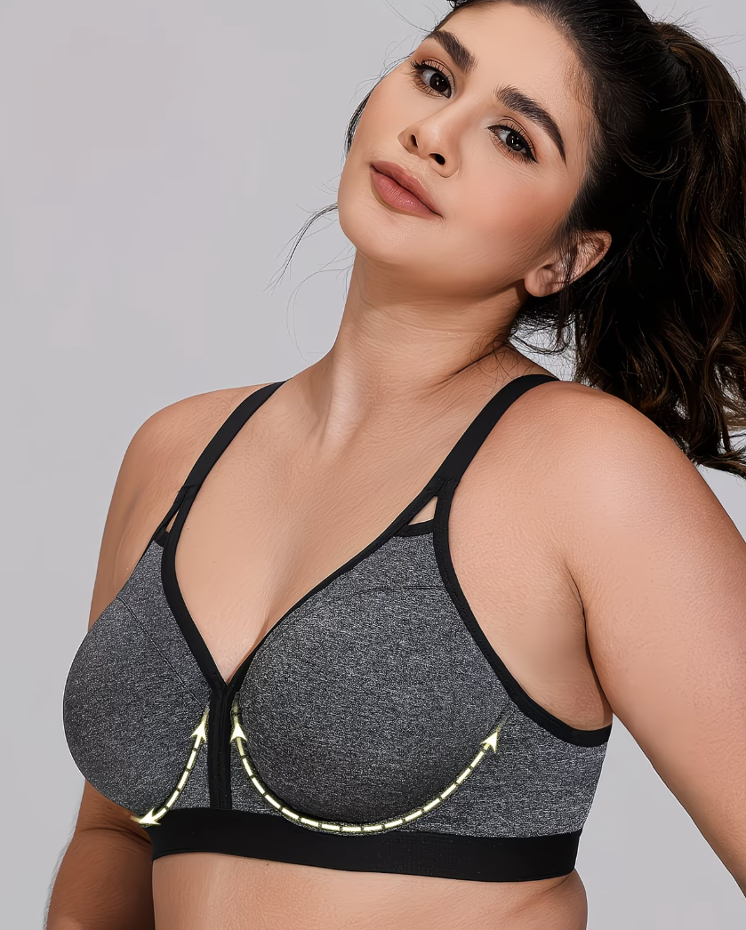 Soutien-gorge de sport grande taille, armatures, maintien renforcé