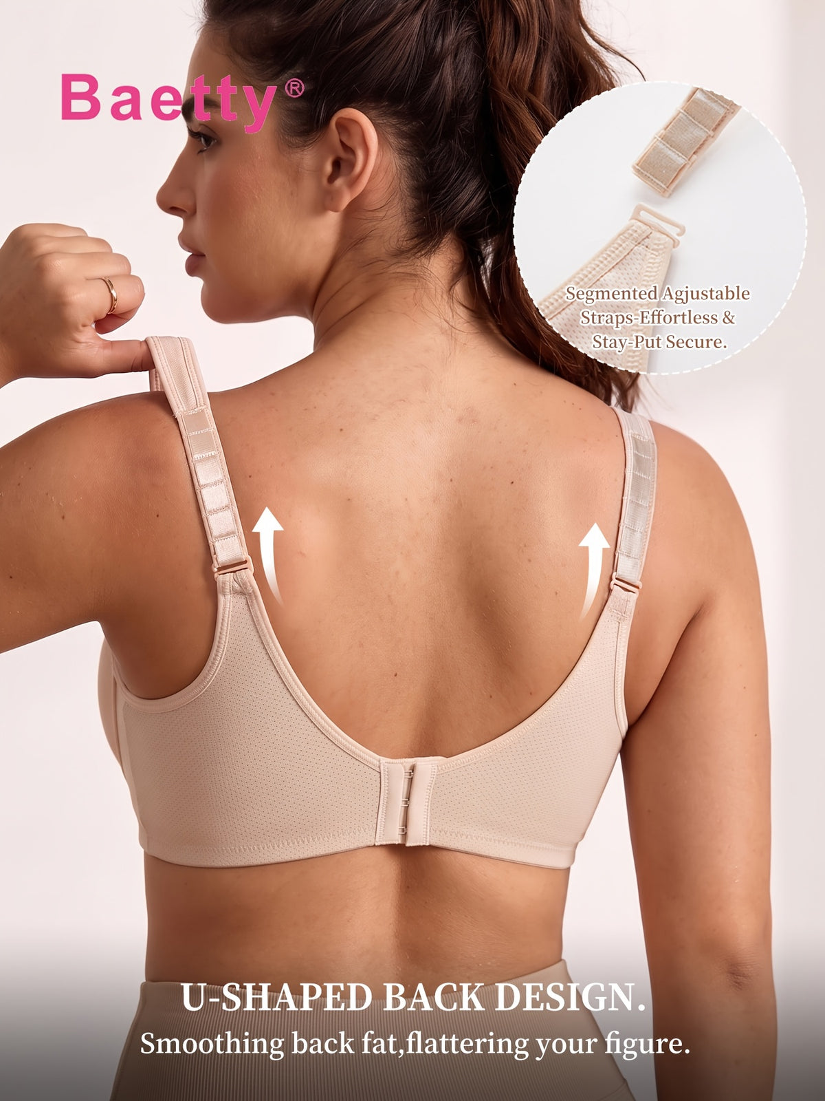 Soutien-gorge de sport grande taille — Deux bonnets cerclés