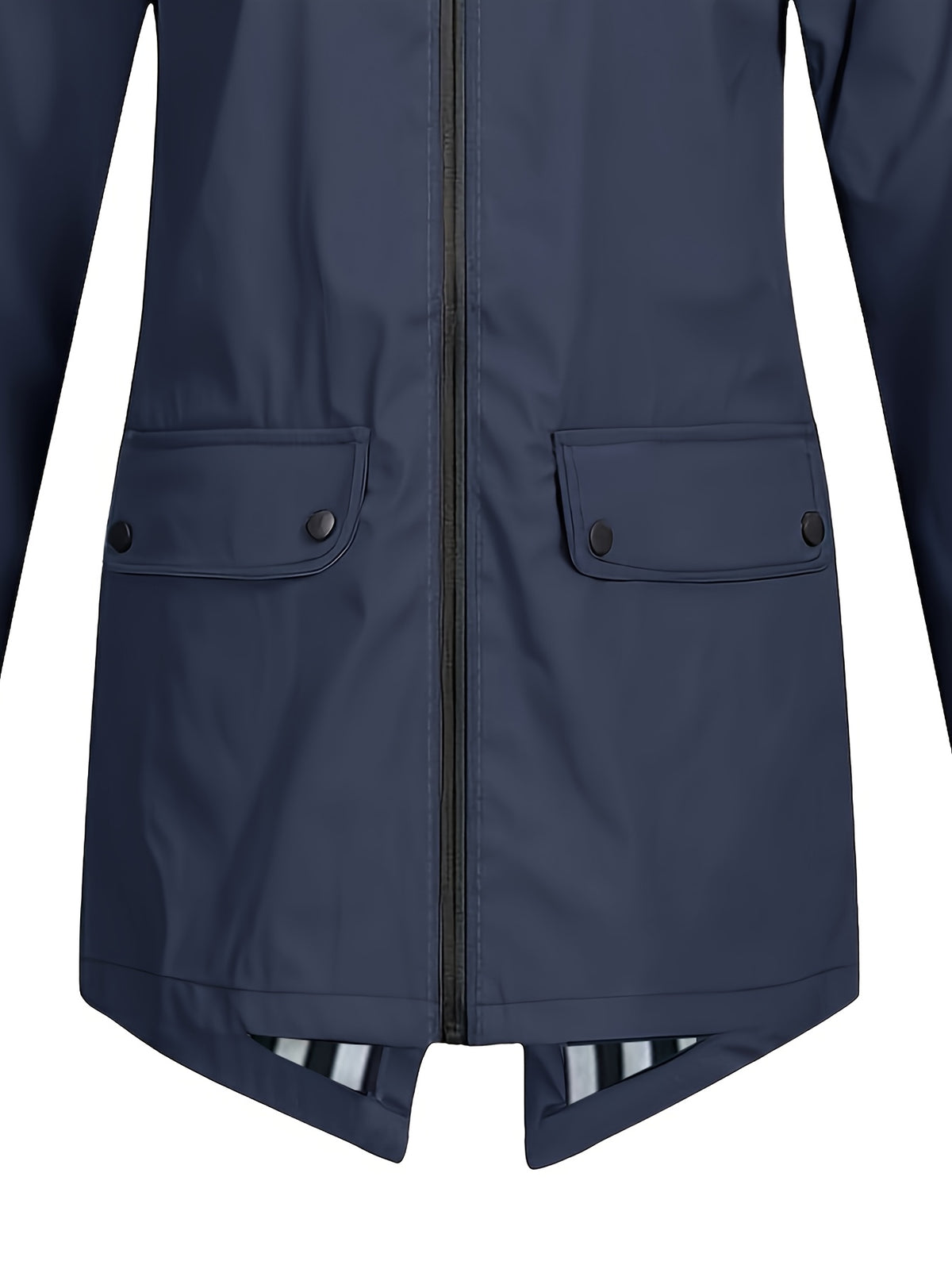 Veste grande taille, capuche, poches plaquées, esprit décontracté, autre coloris